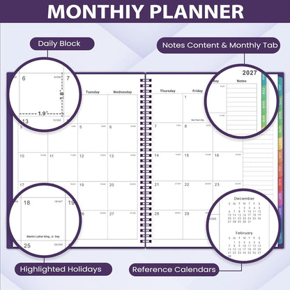 2027 Monthly Planner: January to December, 8" x 10"